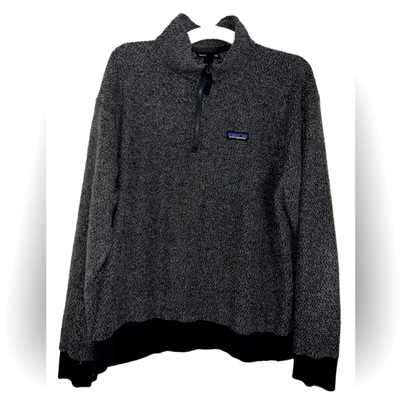 Patagonia Other - PATAGONIA Men’s Woolyester Fleece Pullover Sweater Jacket 1/4 Zip Dark Gray XL